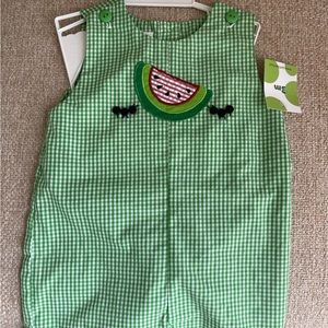 Baby Smocked watermelon Jon Jon NWT size 3 months